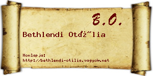 Bethlendi Otília névjegykártya